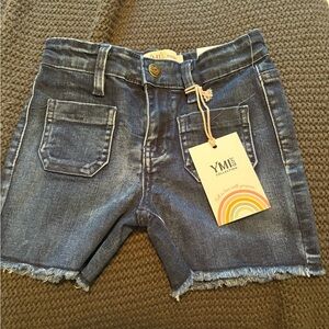 NEW Toddler Girl YMI Size 5 Stretch Jean Shorts
